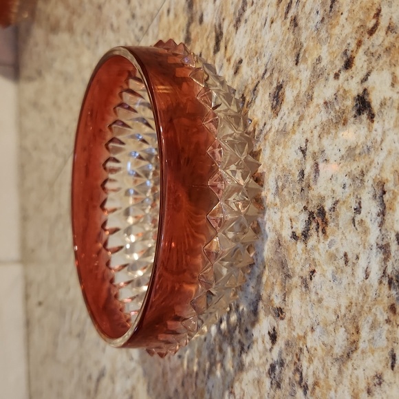 Vintage Indiana Glass Diamond Point Ruby Bowls - Picture 2 of 7
